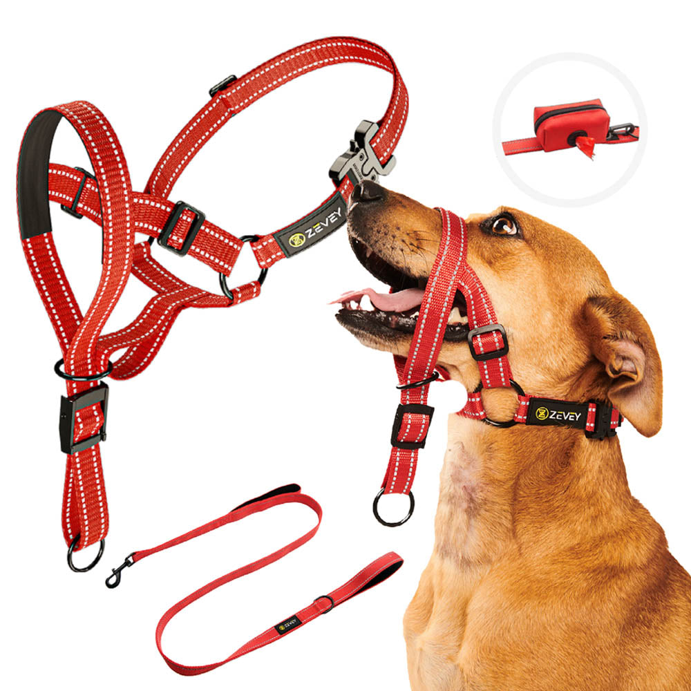 Harness Dog Training Nose Collar Rope Figure Of Dog Lead With Padding –  Stop Your Dog Pulling
